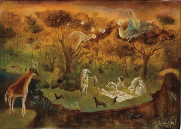 carrington leonora pastoral painting surrealism surrealist artists phillips paintings artist artworks lord candlestick 1950 society artnet feminist intensity wild lot