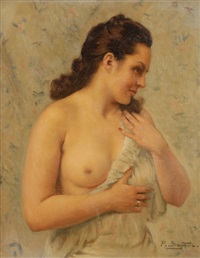 femme le sein nu by paul sieffert