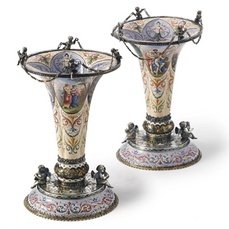 A Pair Of Austrian Vases By Hermann Bohm On Artnet