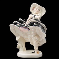 Figure of woman in crinoline dress and..., 1936 Figure of woman in crinoline dress and..., 1936