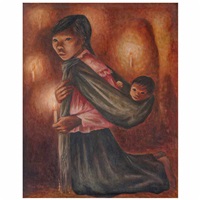 Sin título (Mujer cargando a su hijo), 1952