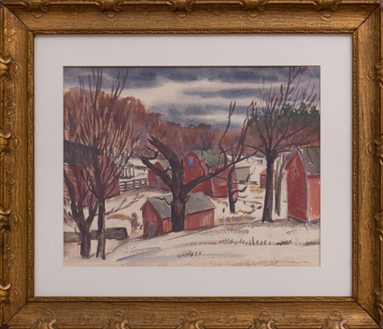 Winter Barn Scene By Austin Merrill Mecklem On Artnet