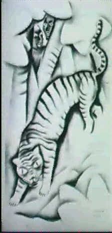 Tigers In The Jungle Two Drawings One 30 5x45 8cm By Bela Kadar On Artnet