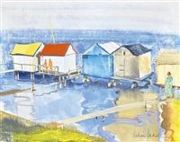 Bath-Houses by Lake Balaton, 1930s, 1930–1939 Bath-Houses by Lake Balaton, 1930s, 1930–1939
