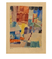 Vor einer Moschee in Tunis, 1914
