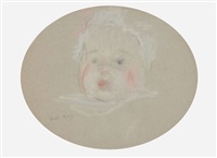 Tête de Bébé en Bonnet (Head of a Child, the , 1878