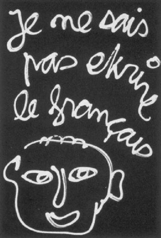 je ne sais pas ekrire le francais by ben vautier on artnet