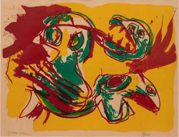 karel appel two figures