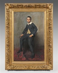 Portrait d'un jeune garçon assis