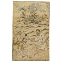 Three dervishes conversing in a landscape, 1630–1650 Three dervishes conversing in a landscape, 1630–1650
