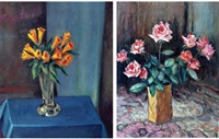 Vazoda Sarı Çiçekler; Vazoda Güller (2 works)