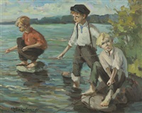 Boys fishing, 1971