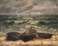 Abendstimmung mit Booten, 1940–1949