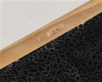 An English 9K gold cigarette box, S J Rose & , 1965