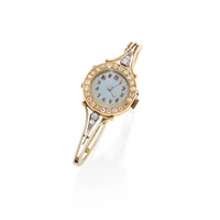 Gold, Enamel And Diamond Watch Bangle,, 1894