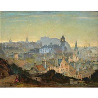 EDINBURGH SKYLINE AT SUNSET