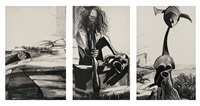 Tribute to Max Ernst 'Le Capricorne', triptych Tribute to Max Ernst 'Le Capricorne', triptych