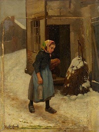 La jeune fille dans la neige
