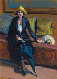 The Accused and Her Dog (Woman with Umbrella)