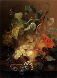 Still life with grapes, plums, peaches, , 1865–1865 Still life with grapes, plums, peaches, , 1865–1865