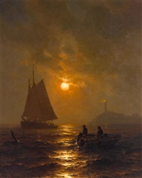 Nocturne with lighthouse
