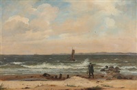 Coastal scenery from Hornbæk, 1862