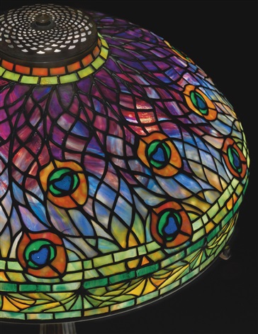 tiffany peacock table lamp