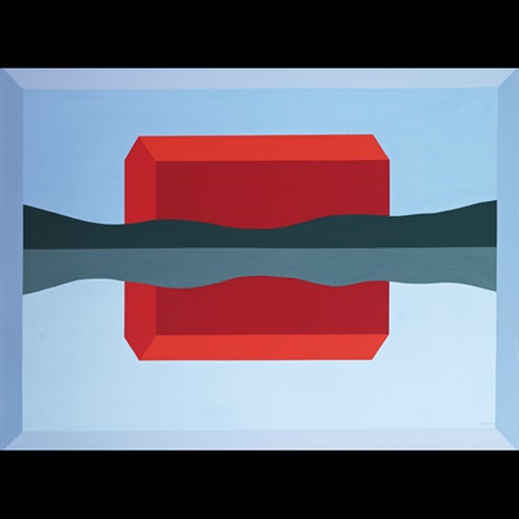 Red Barn Reflected By Charles Pachter On Artnet