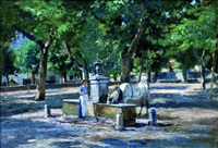 Cheval à l'abreuvoir