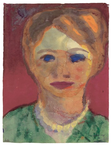 Bildnis Eines Madchens En Face Grunes Kleid By Emil Nolde On Artnet