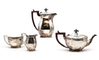 A silver four piece tea service, 1932