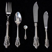 WALLACE STERLING SILVER GRAND BAROQUE SERVING...
