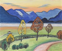 Berglandschaft mit Nebelstreif, 1944