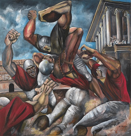 Untitled Football Game By Ernie Barnes On Artnet