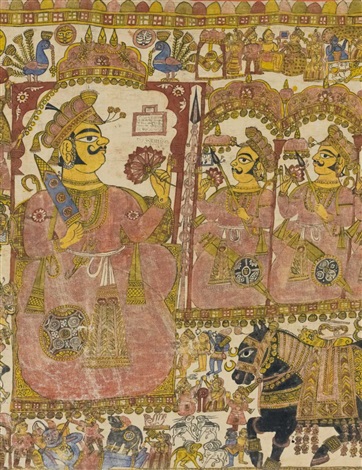 A Pabuji Ki Phad Showing Scenes From The Life Of Pabuji By Anonymous Indian 19 20 On Artnet artnet