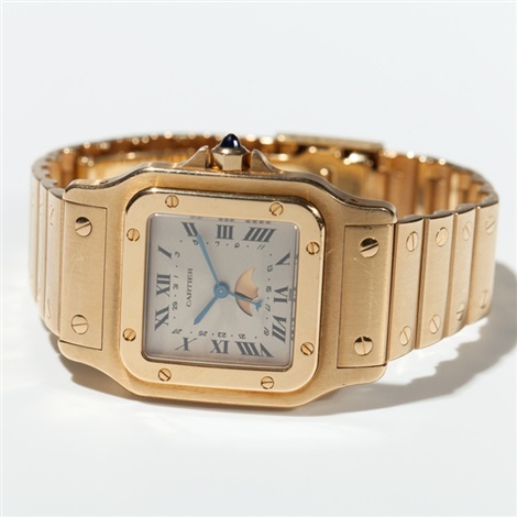 cartier santos gold mens watch