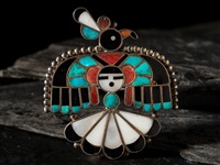 Silver Thunderbird Pin / Brooch