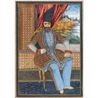 A portrait of Nasr Al-Din Shah Qatar, 1850–1899 A portrait of Nasr Al-Din Shah Qatar, 1850–1899