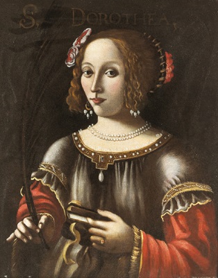 Ritratto di dama in veste di Santa Dorotea by Giovanni Francesco
