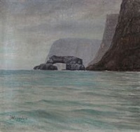 Coastal scene from the Faroe Islands, 1917