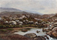 Faroese landscape on a misty day, 1923