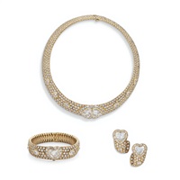 TABBAH DIAMOND NECKLACE, BRACELET AND EARRING...