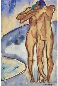 Abschiednehmendes Paar (Studie), 1915