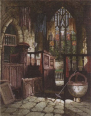 The Interior Of The Chapel At Haddon Hall Derbyshire By