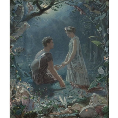lysander hermia midsummer dream john simmons night shakespeare artnet nights hermione jewel beetles wings fairy