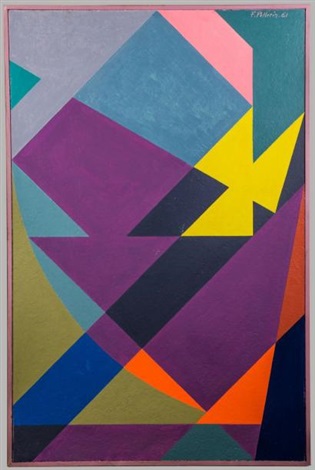 Peinture Geometrique Formes Jaune Et Violette By Francis Pellerin On Artnet