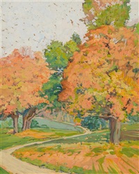 Landscape with Maple Trees