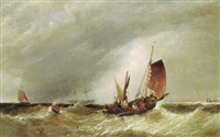 Fishing boat and other vessels off the..., 1857–1857 Fishing boat and other vessels off the..., 1857–1857