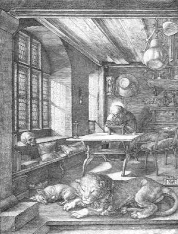 St. Hieronymus im Gehäuse by Albrecht Dürer on