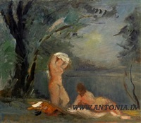 Two swimmers, 1920–1929
